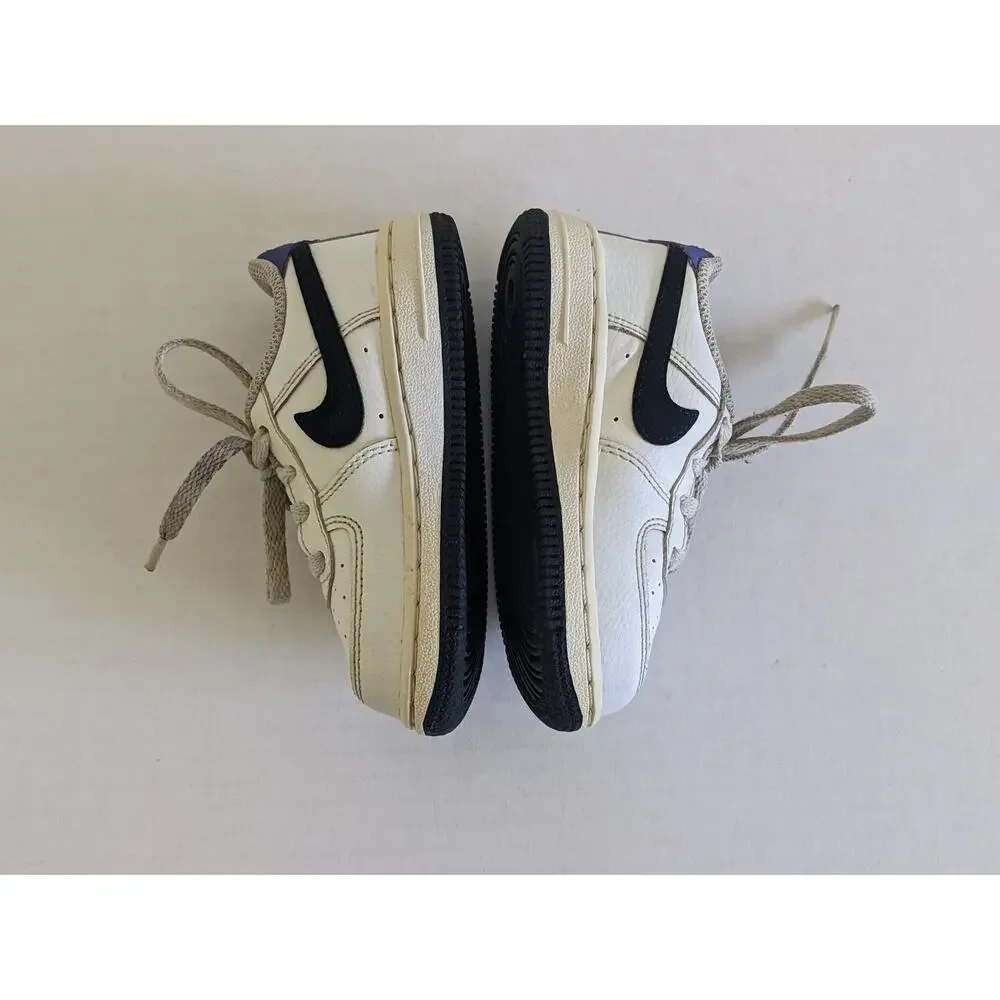 *READ* Nike Air Force 1 TD Size 7C White Persian Violet Sneakers 596730-104